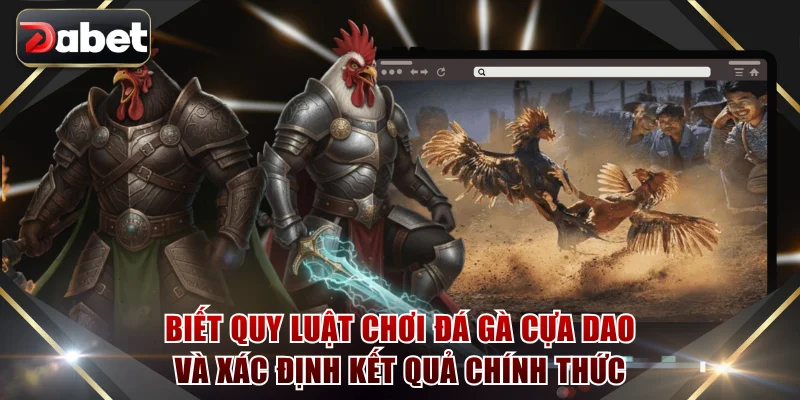 Biết quy luật chơi đá gà cựa dao và xác định kết quả chính thức